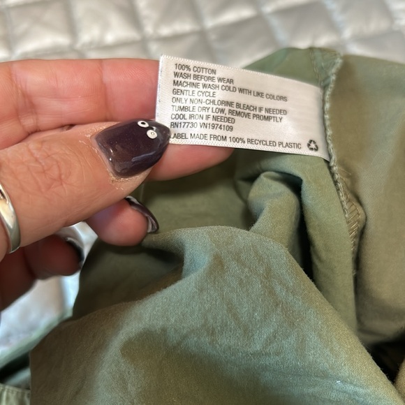 Wild fable 100% cotton xs olive green multiple pocket cargo pants - Picture 3 of 12